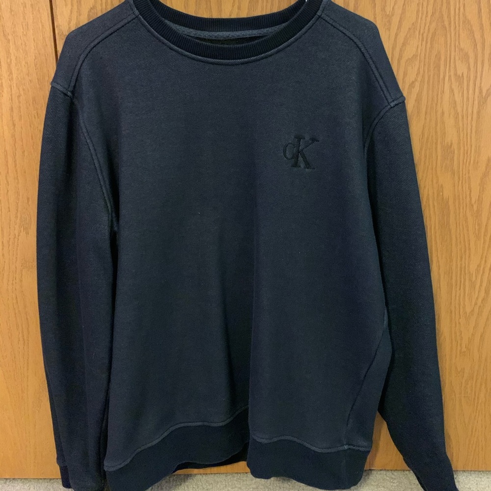 Calvin Klein black fuzzy sweatshirt